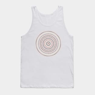 Pink Gray Geometric Doodles Mandala Tank Top